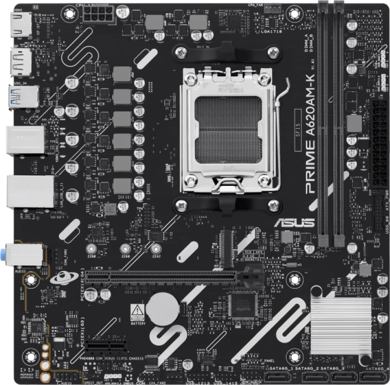 Asus Prime A620AM-K Motherboard Micro ATX με AMD AM5 Socket