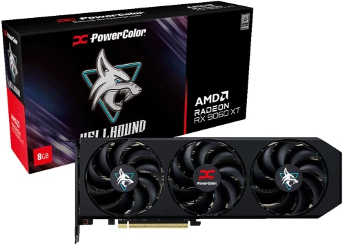 PowerColor RX9060XT 8G-L/OC Radeon RX 9060 XT 8GB GDDR6 Hellhound Κάρτα Γραφικών
