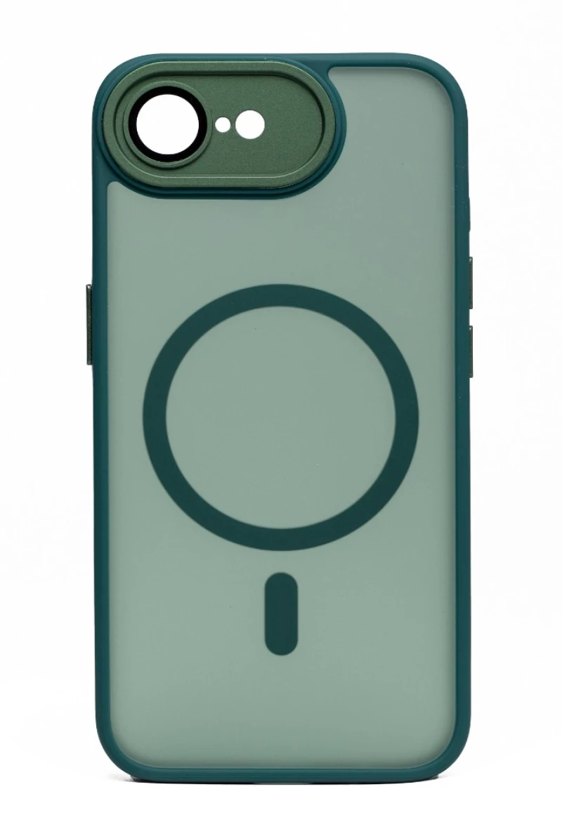 Hybrid Θήκη Σιλικόνης Με Magsafe & Metal Camera Lens Protection iPhone 16e Πράσινο