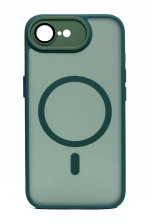 Hybrid Θήκη Σιλικόνης Με Magsafe & Metal Camera Lens Protection iPhone 16e Πράσινο