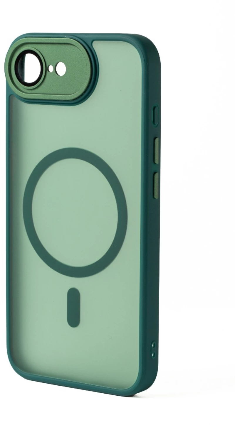 Hybrid Θήκη Σιλικόνης Με Magsafe & Metal Camera Lens Protection iPhone 16e Πράσινο