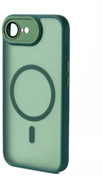 Hybrid Θήκη Σιλικόνης Με Magsafe & Metal Camera Lens Protection iPhone 16e Πράσινο