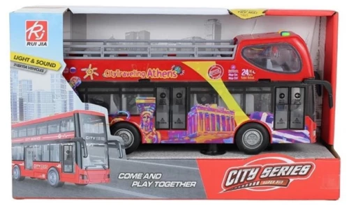 MARTIN TOYS ΛΕΩΦΟΡΕΙΟ "ATHENS TOURS" ΦΡΙΞΙΟΝ ΜΕ ΑΝΟΙΓΟΜΕΝΕΣ ΠΟΡΤΕΣ ΦΩΤΑ ΚΑΙ ΗΧΟΥΣ RJ5505A