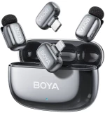BOYA mini 2 Lightning & Type-C -Space Grey, 2,4GHz 2mic Wireless AI-ANC Mic w. Charging Box