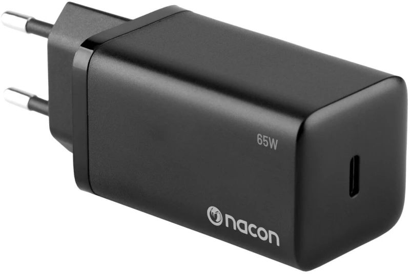 Nacon - 65W AC-adapter til Nintendo Switch II – 65W Ladeeffekt – Aftageligt 1,5 m USB-C Kabel (Sort) / Nintendo Switch 2