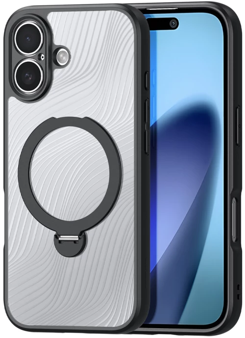 Dux Ducis Aimo Mag Case with Magnetic Ring and Stand for iPhone 17 – Black