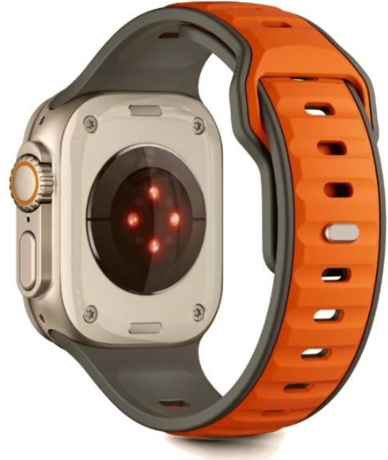 Tech-Protect IconBand Line Strap for Apple Watch 44 / 45 / 46 / 49 mm - Gray-Orange