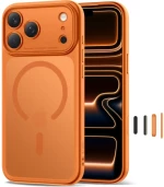 Tech-Protect Magpeak Magsafe CC Case for iPhone 17 Pro Max - Matte Orange