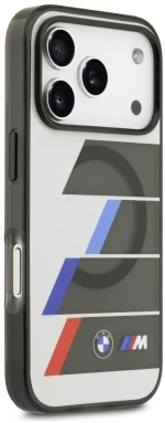 BMW M IML Metal Buttons Tricolor Lines MagSafe Case for iPhone 17 Pro - Gray