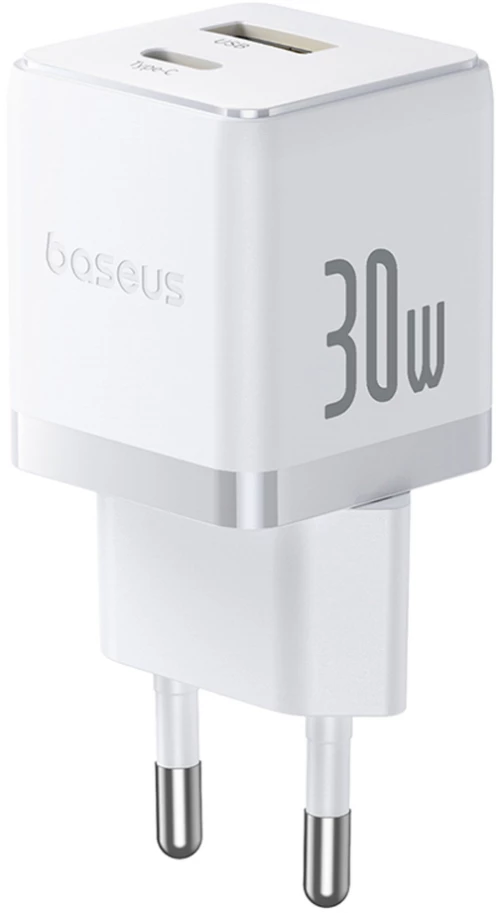 Baseus Palm 30W USB-C USB-A Wall Charger - White