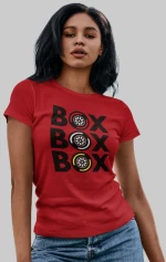 "Box Box Box" W T-Shirt - WHITE