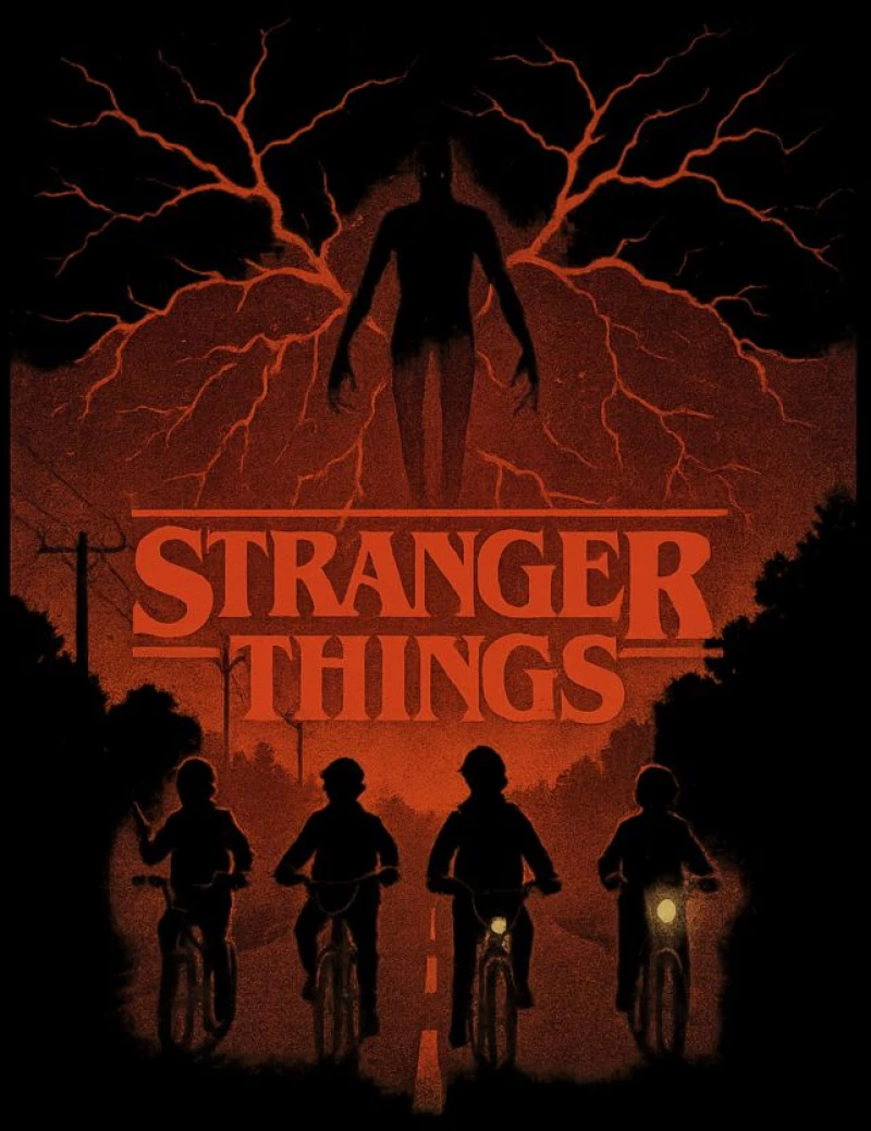 Stranger Things Night Riders Φούτερ - BLACK