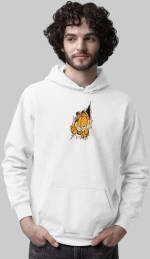 Garfield Φούτερ με Κουκούλα - WHITE