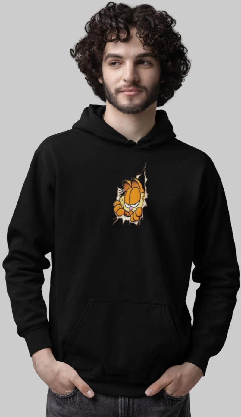 Garfield Φούτερ με Κουκούλα - WHITE
