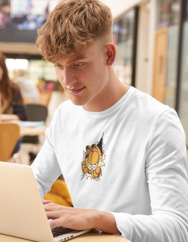 Garfield Μακρυμάνικο T-Shirt - WHITE