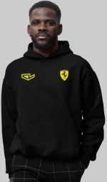 Offer |Charles Leclerc Ferrari φούτερ με κουκούλα - BLACK