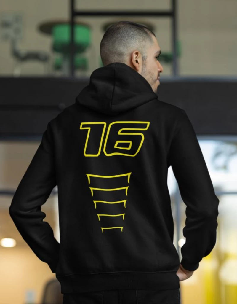 Offer |Charles Leclerc Ferrari φούτερ με κουκούλα - BLACK