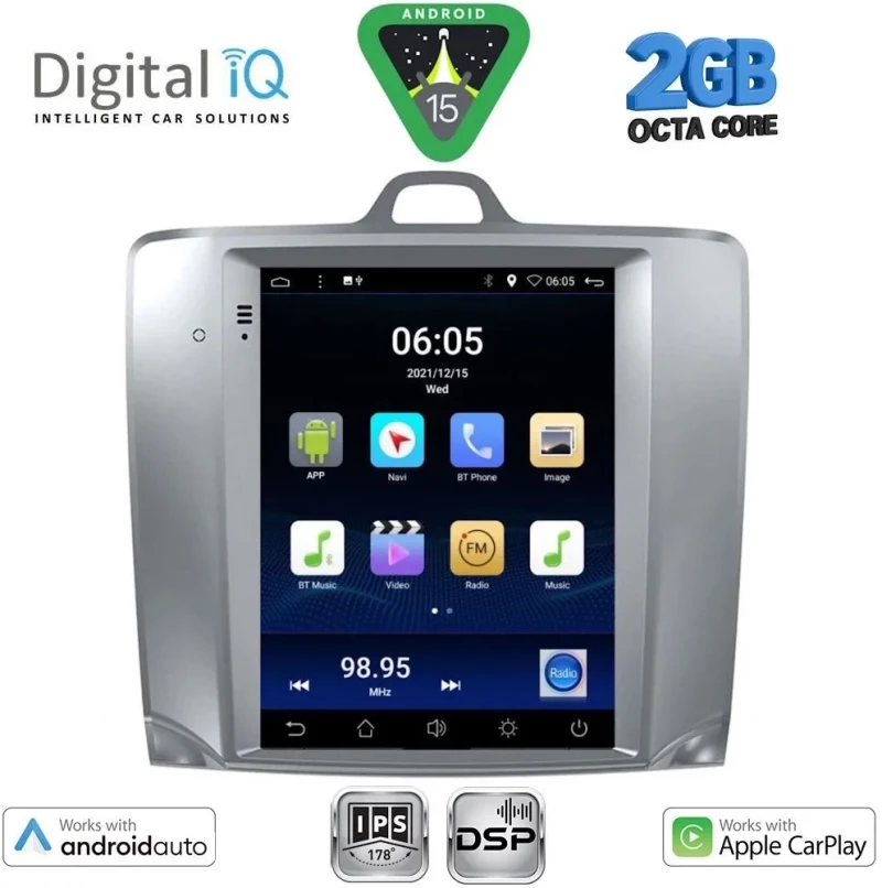 DIGITAL IQ BXF 5956_CPAA TESLA STYLE for FORD FOCUS mod. 2004-2011 DIGITAL IQ BXF 5956_CPAA