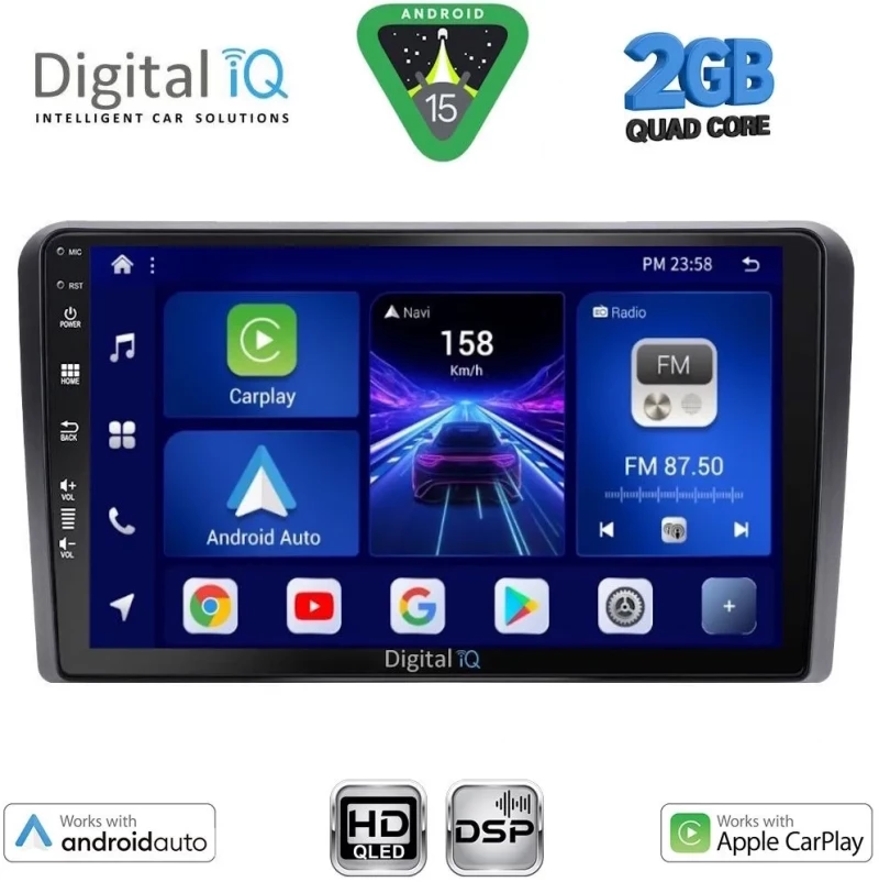 DIGITAL IQ BXC 3744_CPAA (9inc) MULTIMEDIA TABLET for GOLF 4 mod. 1998-2003 DIGITAL IQ BXC 3744_CPAA