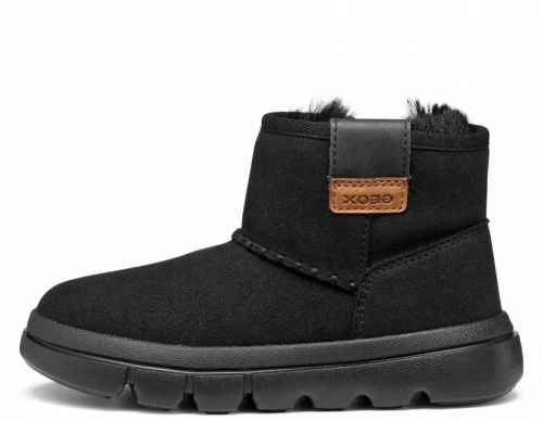 GEOX J WILLABOOM A J56NCA 000AU C9999  BLACK  JUNIOR  ANKLE BOOTS