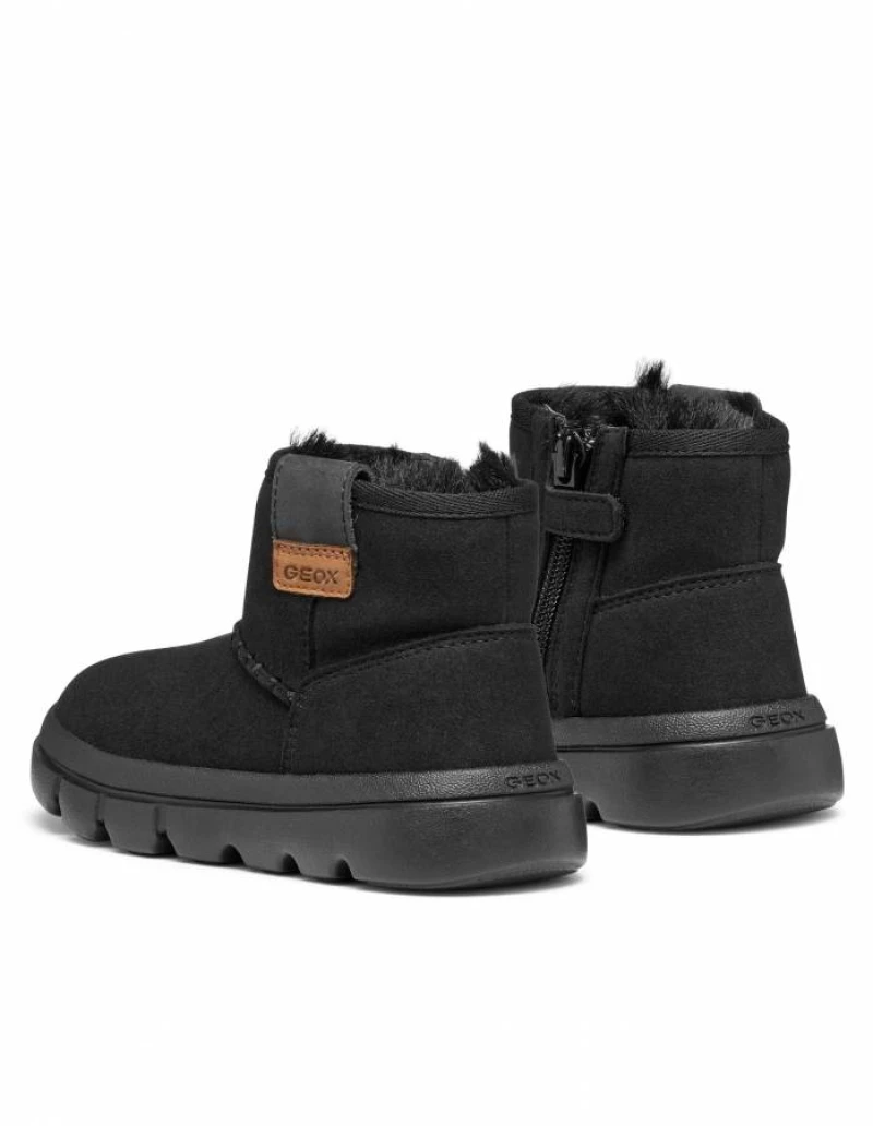 GEOX J WILLABOOM A J56NCA 000AU C9999  BLACK  JUNIOR  ANKLE BOOTS