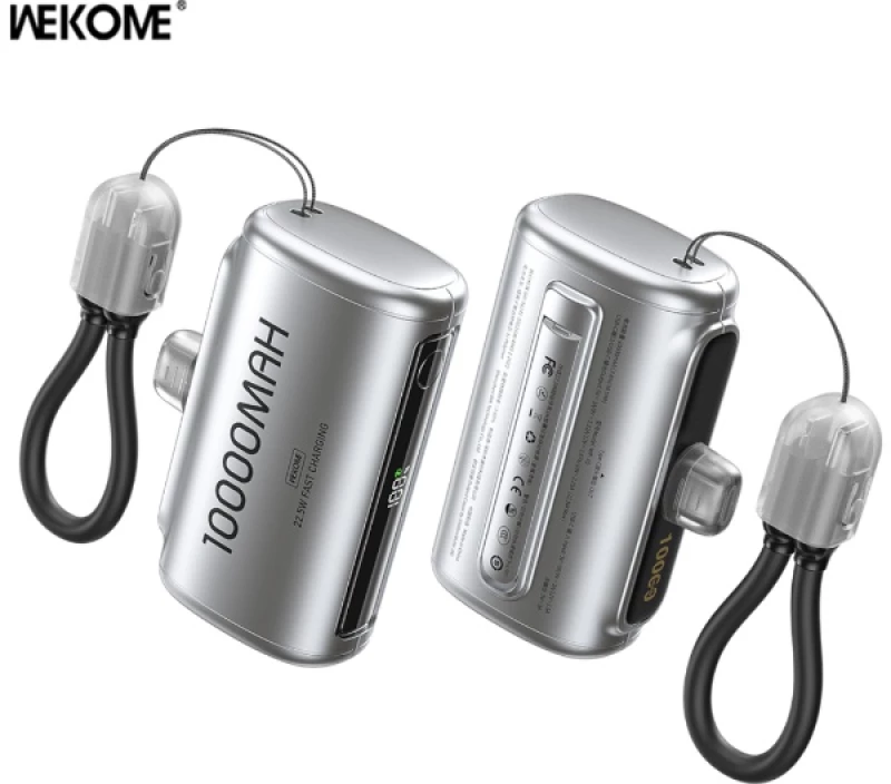 Power Bank WEKOME WP-109 10000mAh 22.5W Γρήγορης Φόρτισης Silver