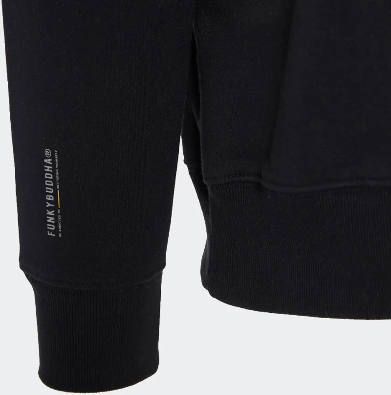 FUNKY BUDDHA Men's Crew Neck Sweater - FBM012-008-06-BLACK