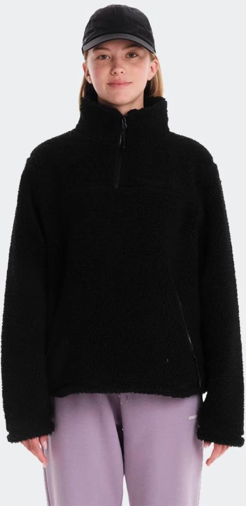 EMERSON Women's Sherpa Pullover - 242.EW280.46-BLACK