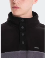 EMERSON Men's Fleece Pullover - 242.EM28.12-GREY-BLACK