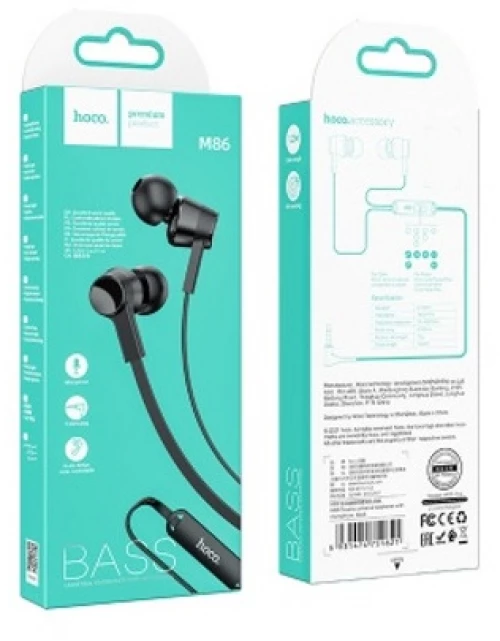 HOCO Ακουστικά με Μικρόφωνο 3.5mm Αudio Plug - Μαύρο M86