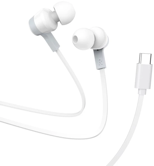 Hoco M86 In-ear Handsfree Ακουστικά με Βύσμα Type-C / USB-C - Λευκό