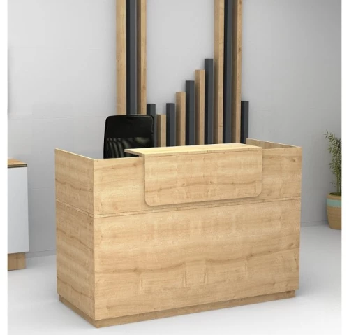 Γραφείο reception Lemmon Megapap φυσικό οξιάς 120x70x110εκ. GP028-0114,2-GP028-0114,2-Καφέ GP028-0114,2