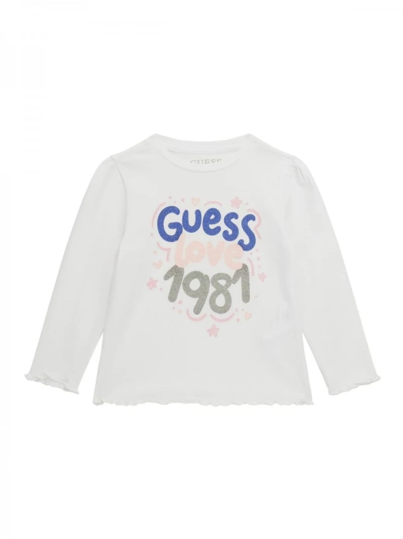 Παιδική Μπούζα Μακρυμάνικη Guess jeans 527222-Λευκό