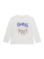 Παιδική Μπούζα Μακρυμάνικη Guess jeans 527222-Λευκό