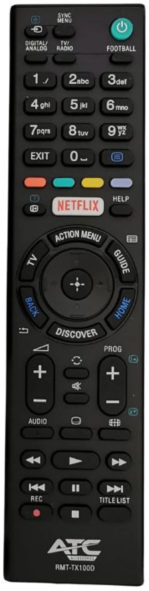 ATC Τηλεχειριστήριο για Sony LCD TVs RMT-TX100D