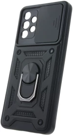 Σκληρή Θήκη Armor με Βάση Στήριξης Δαχτυλίδι για Samsung Galaxy A52 / A52s - Μαύρο