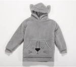 Παιδικό Πόντσο Με Γουνα Sherpa Nef-Nef Sleeping Lion Grey 04-06