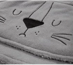 Παιδικό Πόντσο Με Γουνα Sherpa Nef-Nef Sleeping Lion Grey 04-06