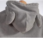 Παιδικό Πόντσο Με Γουνα Sherpa Nef-Nef Sleeping Lion Grey 04-06