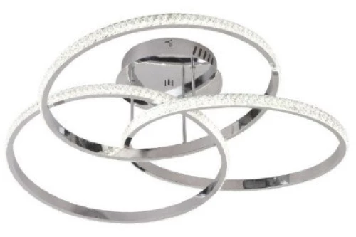 Πλαφονιέρα Φωτιστικό Οροφής LED 52W Χρώμιο 3CCT Dimmable 6091-Chrome Inlight -6091-Chrome-Χρώμιο 6091-Chrome