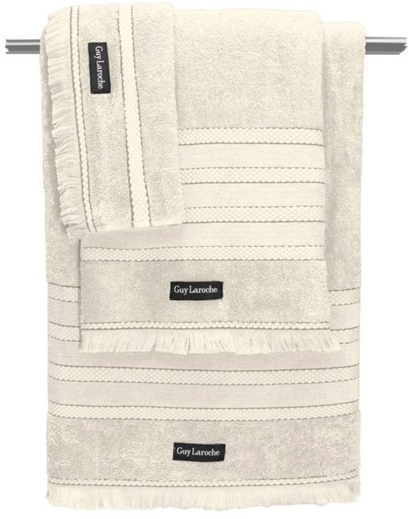 Σετ Πετσέτες 3 Τεμαχίων Guy Laroche Sarlin Cream