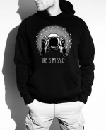 Φούτερ Με Τύπωμα This Is My Space HOOD913-Μαύρο