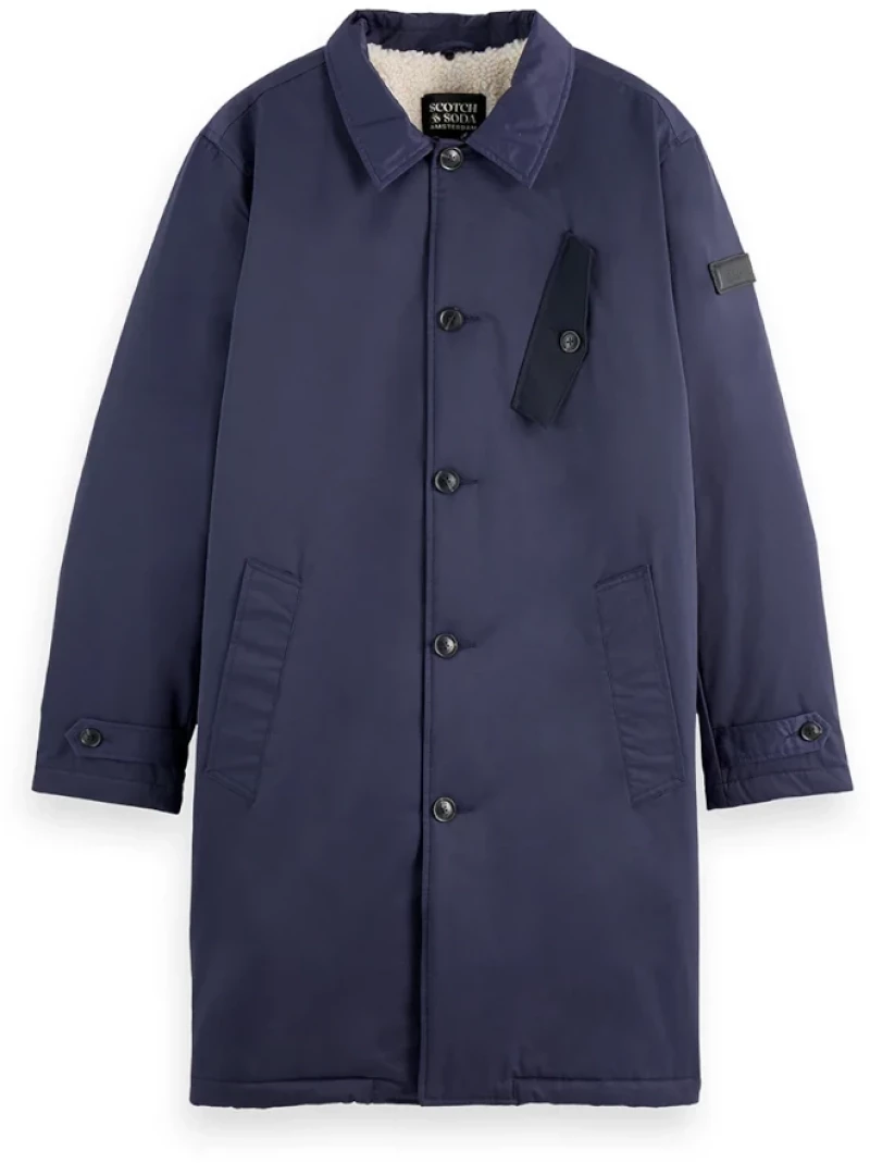 Scotch&Soda Man Teddy collar coat
