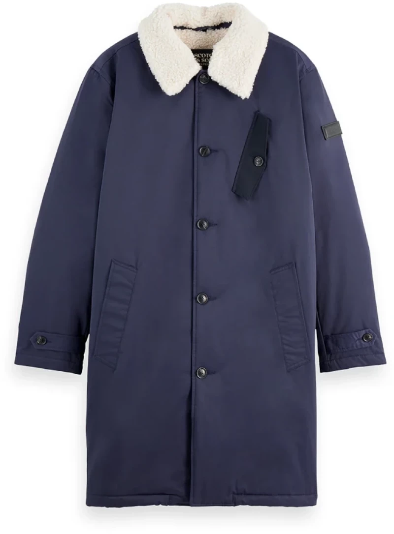 Scotch&Soda Man Teddy collar coat