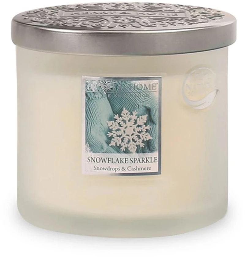 Κερί Αρωματικό Heart & Home Με Διπλό Φυτίλι Snowflake Sparkle 220gr