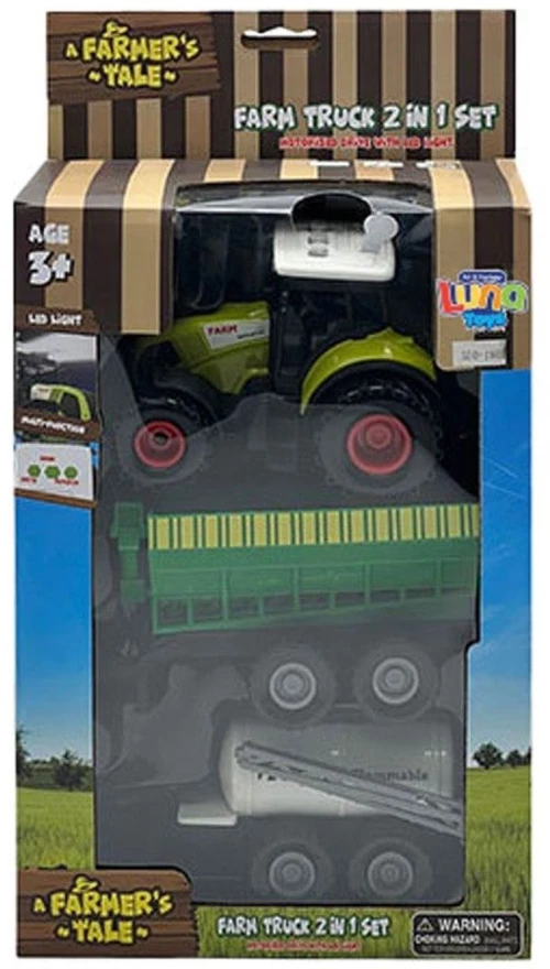 Τρακτέρ Φάρμα Σετ Luna Toys με ήχο και φως 19,5x10x28,5εκ. 000623312