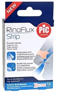 Pic RinoFlux Strip Nasal Plaster Ρινική Ταινία 6.7x2.0cm 10 τεμάχια
