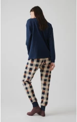 Minerva Γυναικεία Χειμερινή Βαμβακερή Πυζάμα Relaxed Fit 90-52625-100