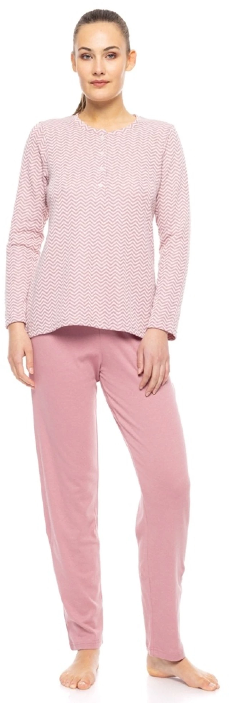 Pink Label Γυναικεία Χειμερινή Βαμβακερή Πυζάμα Regular Fit W1783