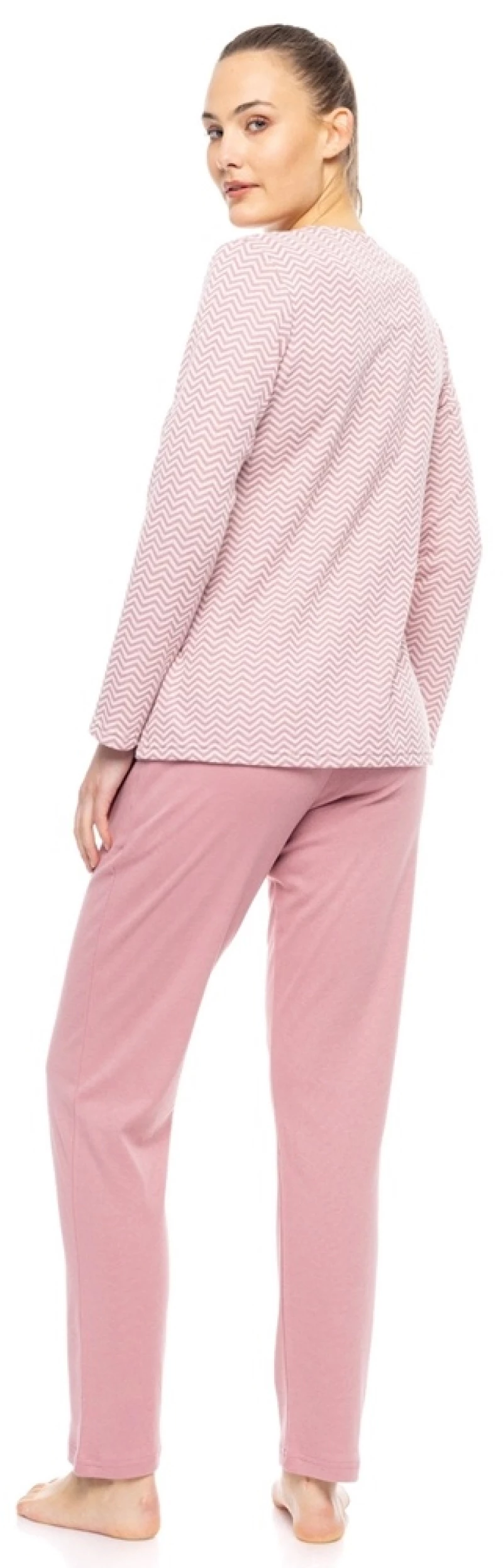 Pink Label Γυναικεία Χειμερινή Βαμβακερή Πυζάμα Regular Fit W1783